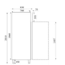 Nerezová chladící skříň CS SS 7450A 0072