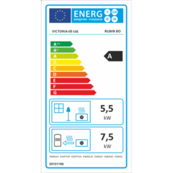 Krbová kamna s výměníkem VICTORIA Rubin BO, červená