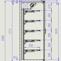 Přístěnná chladící vitrína CS MARCO 1.3