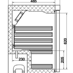 Nerezová chladící skříň CS SS 7450A 055
