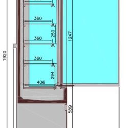Přístěnná chladící vitrína CS JAMIE  1.9 3 dveře