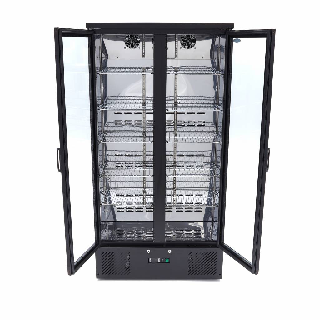 Vitrina refrigeradora acristalada 466L negra - puerta batiente - Imagen 5