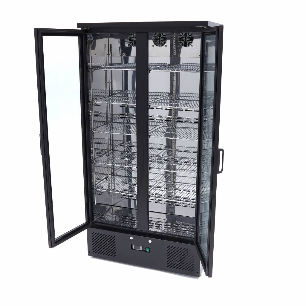 Vitrina refrigeradora acristalada 466L negra - puerta batiente - Imagen 6