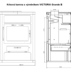 Krbová kamna s výměníkem VICTORIA Grande B
