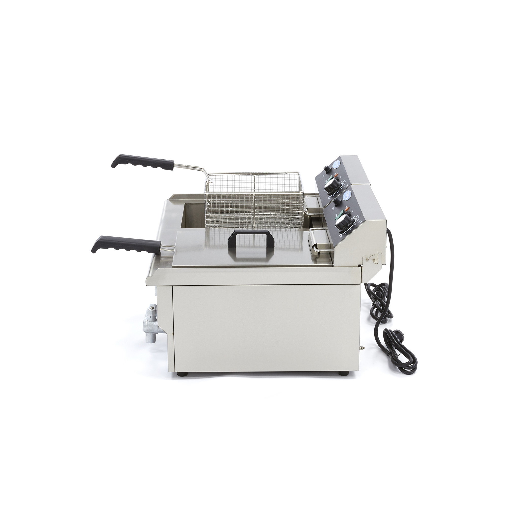 Freidora gastronómica 2 x 16 litros 6kW con válvula - Imagen 3