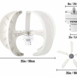 Vertikální větrná turbína 600W 12V/ AC PMG