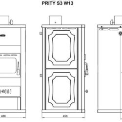 Krbová kamna s výměníkem PRITY S3 W13