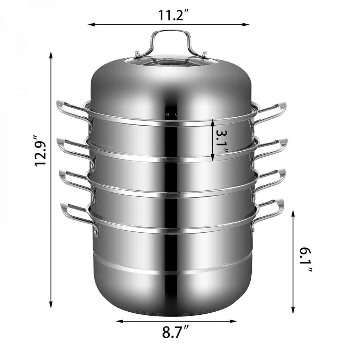 Nerezový parní hrnec 28 cm
