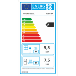 Krbová kamna s výměníkem VICTORIA Rubin B, slonová kost