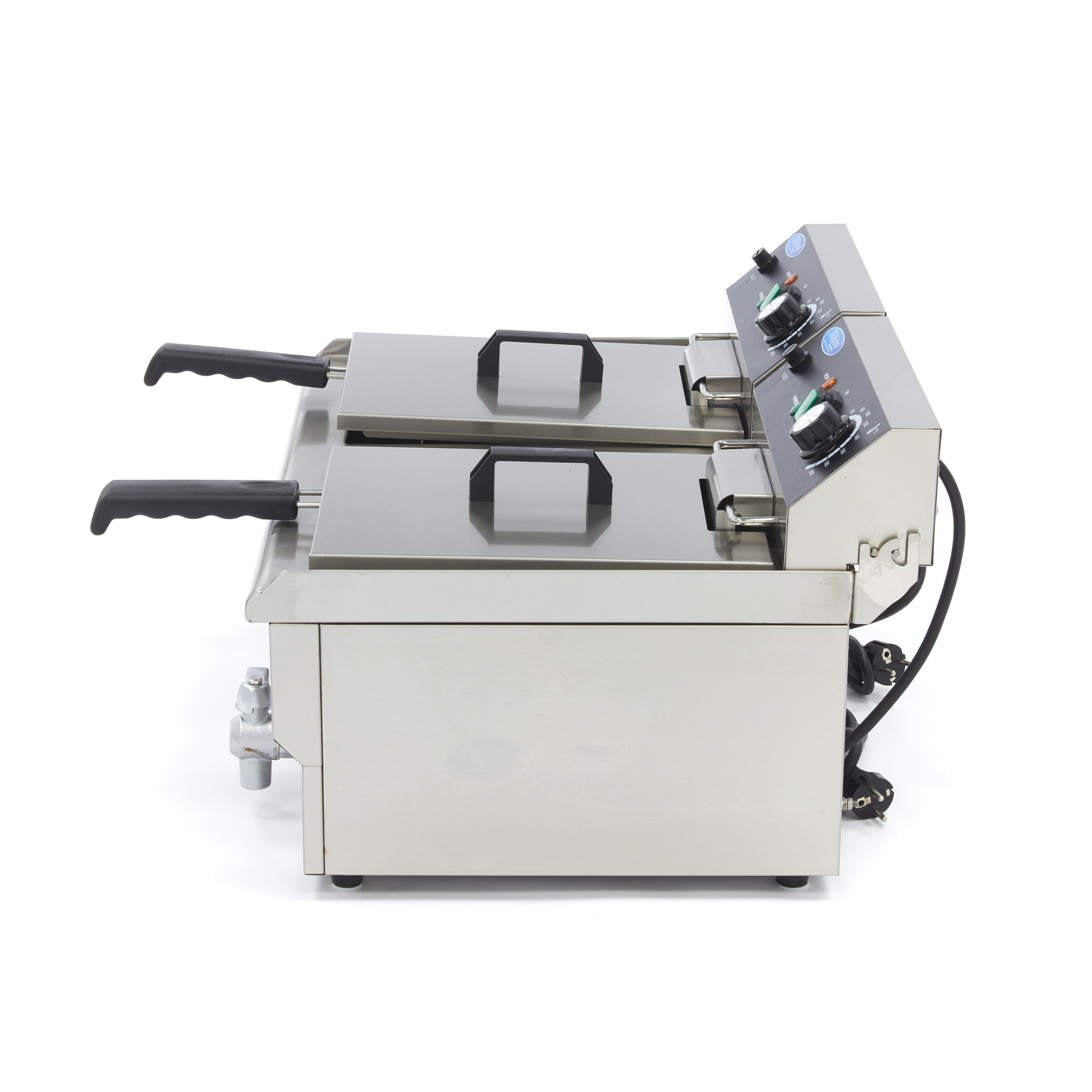 Freidora gastronómica 2 x 13 litros 6kW con válvula - Imagen 3