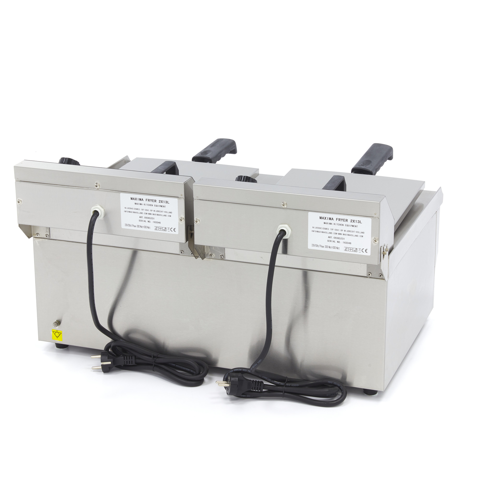 Freidora gastronómica 2 x 13 litros 6kW con válvula - Imagen 4