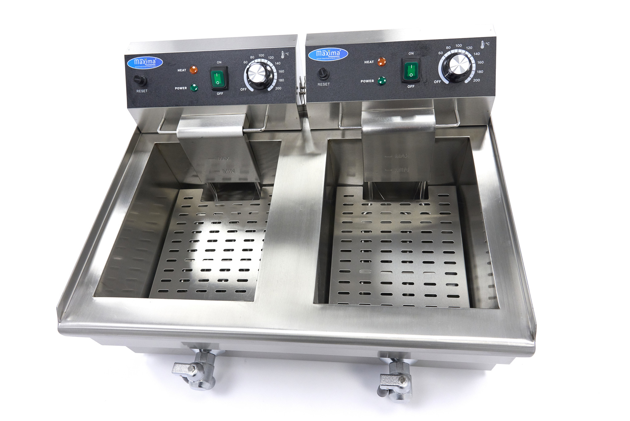 Freidora gastronómica 2 x 13 litros 6kW con válvula - Imagen 6