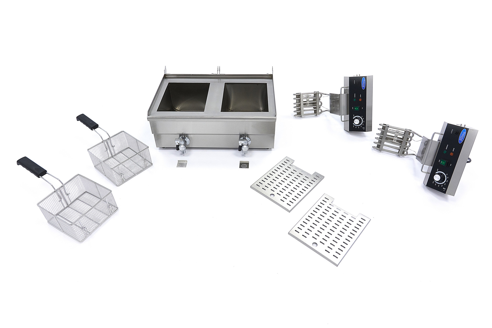 Freidora gastronómica 2 x 13 litros 6kW con válvula - Imagen 8