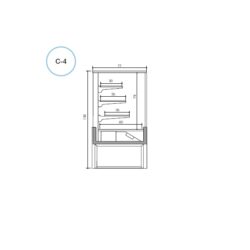 Obslužná cukrářská vitrína Zoin Kristall C4 100