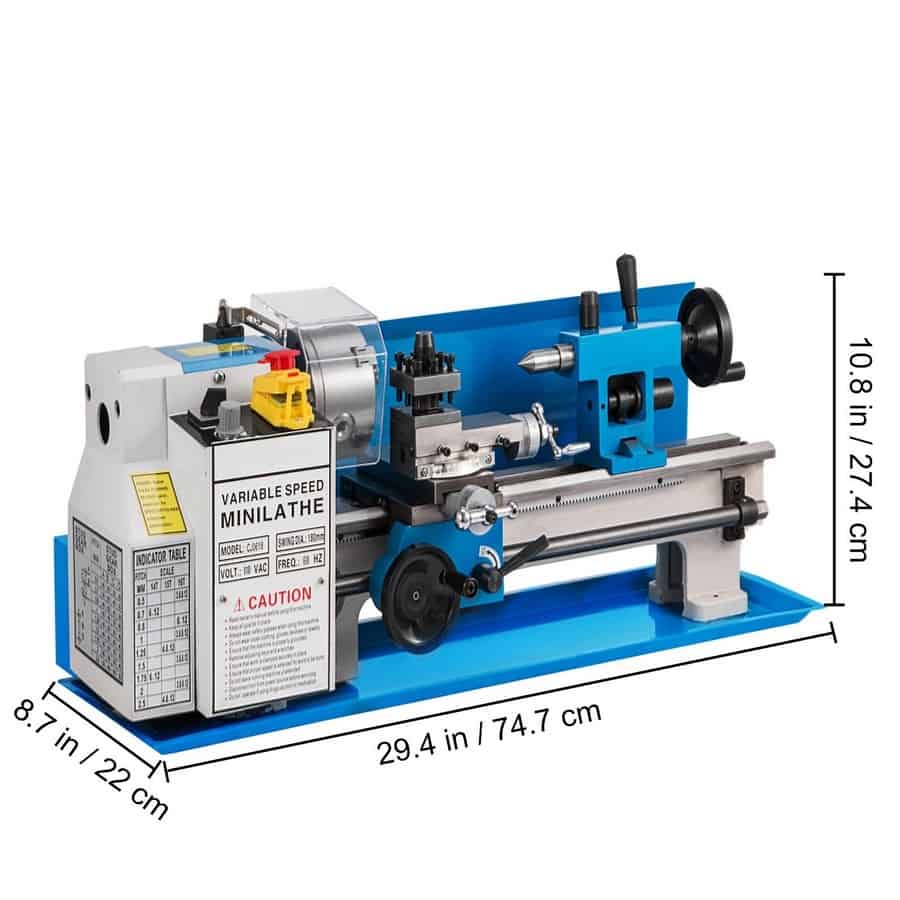 Přesný mini soustruh na kov 180x350 550 W