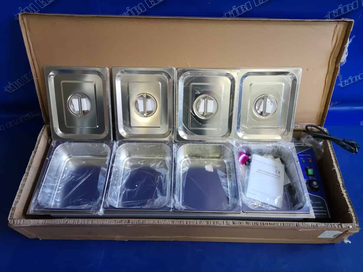 Pultová vodní lázeň s krytem 4 x GN1/2