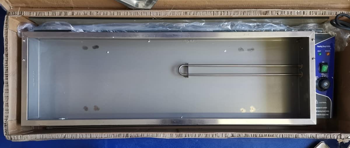 Pultová vodní lázeň s krytem 4 x GN1/2