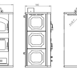 Krbová kamna s troubou a výměníkem PRITY FG W20