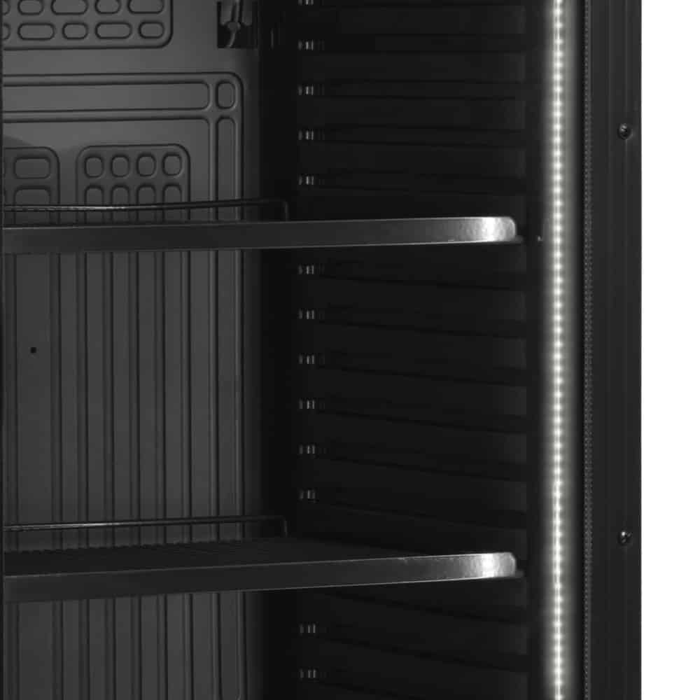 Chladicí skříň prosklené dveře TEFCOLD CEV 425 BLACK