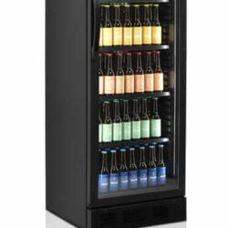 Chladicí skříň prosklené dveře TEFCOLD CEV 425 BLACK