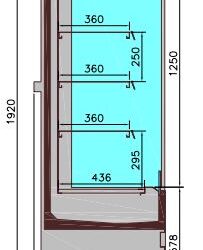 Přístěnná chladící vitrína CS JAMIE 1.5